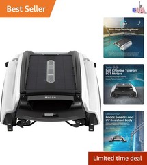 SE Solar Powered Automatic Robotic Pool Surface Skimmer Cleaner with 24/7 Con…
