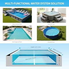 Handheld Hot Tub Vacuum, Cordless Small Pool Vacuum for Above Light Gray