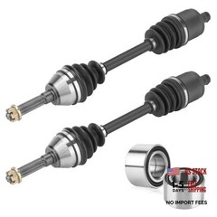 2pcs Front/Left/Right CV Axles & Wheel Bearing Kit for 2*Front Axles + Bearings