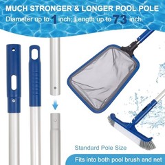 Pool Cleaning Kit, 14.5 » Pool Brush Head & Ultra Fine Mesh Pool Skimmer Net