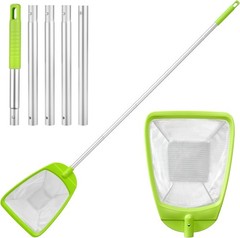 Pool Skimmer Net-Total Length 59 inches Leaf Rake Nets W/ Aluminum Pole Fast