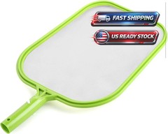 Pool Skimmer Net – Professional Heavy Duty Reinforced Frame Nylon Flat Leaf Rake