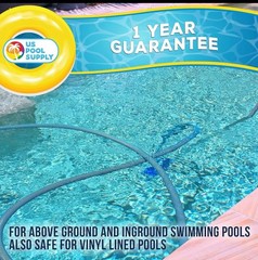 Deluxe 12&Prime; Weighted Butterfly Pool Vacuum Head with Swivel Hose Connection N