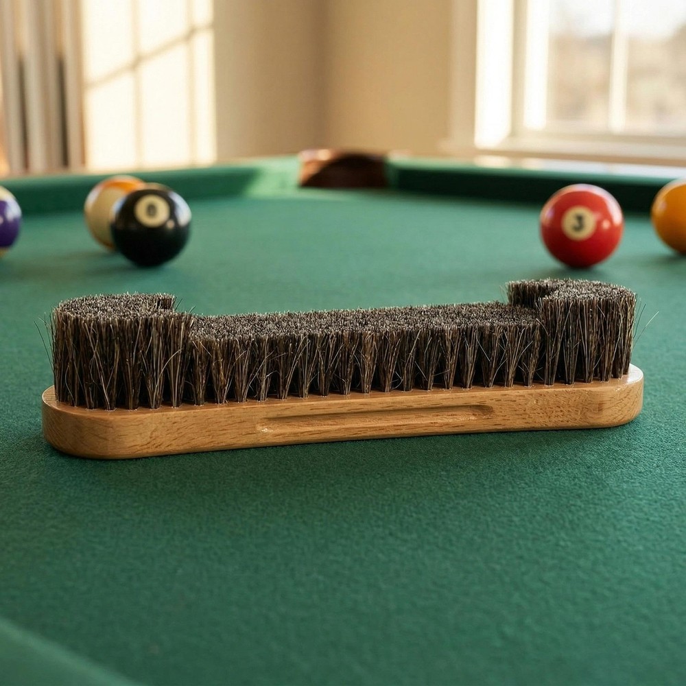 12 Inch Standard Pool Table Brush- Soft Horsehair Bristles Gently Clean Pool …