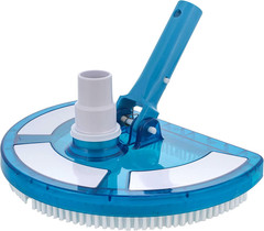 U.S. Pool Supply Weighted Pool Vacuum Head, Transparent Curved Half Moon Body –