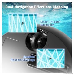 Robotic Pool Cleaner Cordless 5200mAh Battery 130 Min Runtime Dual Suction Auto