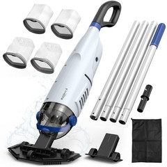 Pool Vacuum for Above Ground Pool with 72.85&Prime; Pole, Upgraded 18.5 GPM Powerfu…