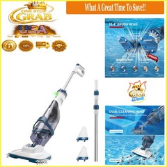 Pro Cordless Pool Vacuum Powerful 18.5 GPM 70 Min Runtime Blue