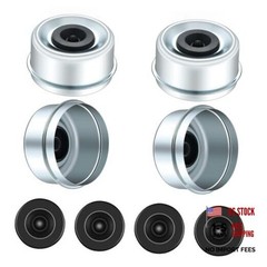 4 Pack 2.72&Prime; Trailer Hub Dust Caps Trailer Axle Wheel Hubs for 7000–8000 lb