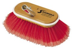 Shurhold 965 Combo Bristle Deck Brush 6 Inch Red Marine Cleaning Brush