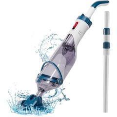 Cordless Pool Vacuum Cleaner Strong Suction 60min Runtime 7.3ft Pole Filter Bags