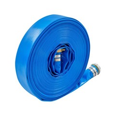2&Prime; x 100 ft Lay Flat Water Discharge Hose Backwash Hose for Swimming Pools