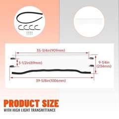 Clear Half Windshield Polycarbonate Compatible with Polaris 2008-2013 RZR 800