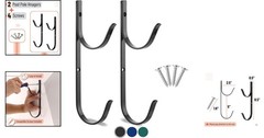 Sleek 2-Pack Pool Equipment Hooks – U-Shape Design for Wall/Fence Mounting