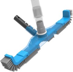 Easy-Fit 20-Inch Pool Brush with Sturdy Nylon Bristles and Swivel Connection