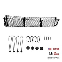 59 Inch Cargo Net Trunk Organizer with 3 Pockets, Heavy Duty Mesh Storage Net