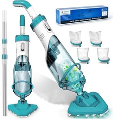 Cordless Above Ground Pool Vacuum, 19 GPM Handheld Spa Hot Tub Vacuum Cleaner…