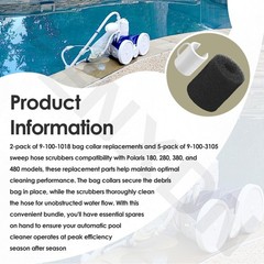 2 Pack 9-100-1018 Pool Cleaner Bag Collar with Polaris Pool Cleaners Model 18…
