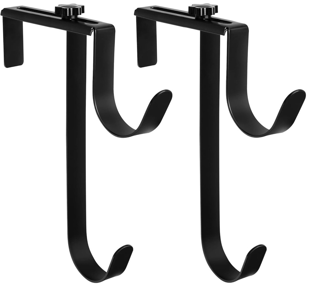 Adjustable Double Pool Fence Hooks – Rustproof Pole Hanger for Pool Equipment