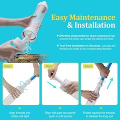 Manual Spa Vacuum for Hot Tub – Water Pressure Cleaner, No Pump or Batteries, Te