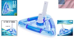 Weighted Transparent Triangular Pool Vacuum Head – EZ Clip for Easy Handling