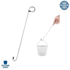 Stainless Steel Pool Skimmer Basket Hook – 13.78 Inch Debris Removal Tool for…