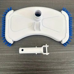 Swimming Pool Curved Vacuum Cleaner Suction Head with Side Brush Cleaning Tools