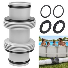 Gray Pool Hose Connector Leak Proof Dual 1.5 Inch Adapter Fitting