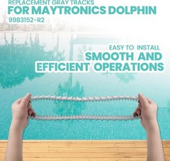(2 Pack) Replacement Gray Tracks for Maytronics Dolphin Robotic Pool…