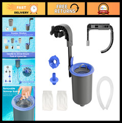 Wall Mount Pool Surface Debris Skimmer Kit – Adjustable Bracket, Quick Setup, 80