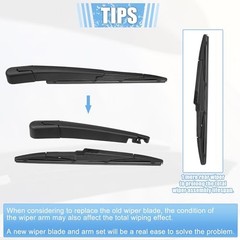 Rear Windshield Wiper Blade Arm Set Back Wiper Assembly Replacement Fit for