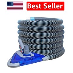 Flexible 24-Feet Pool Vacuum Hose with Triangular Head for Debris Free Pools