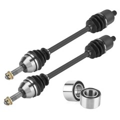 Front Left/Right CV Axle & Wheel Bearing Kit Fit for 2*Front Axles+bearings