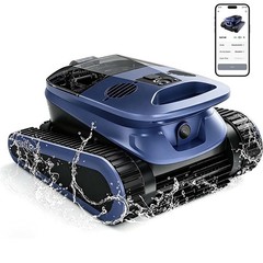 SEAUTO 4H Cordless Robotic Pool Cleaner, Dual Filtrations, Floor Wall &Waterline