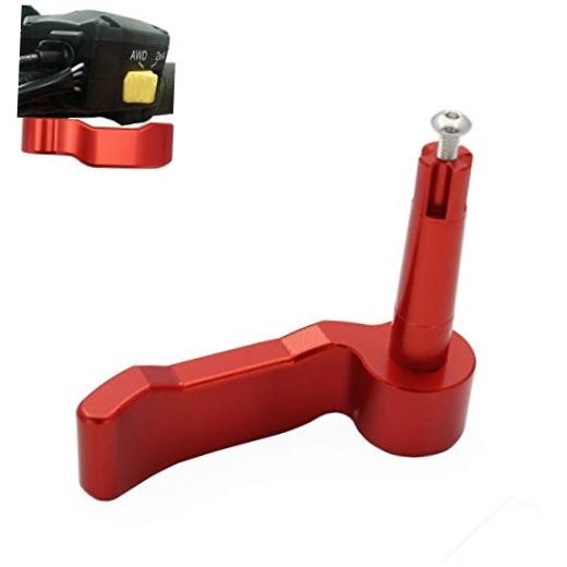 Thumb Throttle Lever CNC Aluminum Replacement Compatible with Polaris red