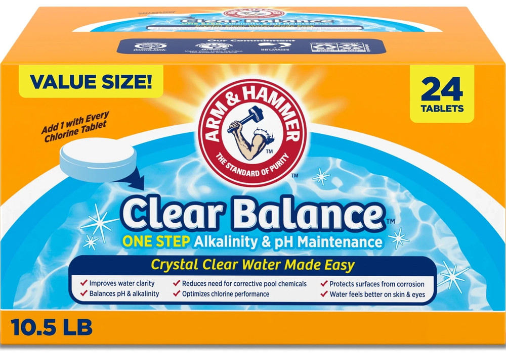 Clear Balance Swimming Pool Maintenance Tablets, 1 Pack, 24 Count
