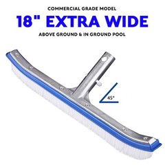 18&Prime; Professional Heavy Duty Swimming Pool Floor Wall Cleaning Brush Head Tool