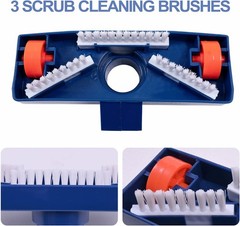 Upgraded Swimming Pool Spa Jet Vacuum Cleaner with Brush & 56&Prime; Pole,for Above…