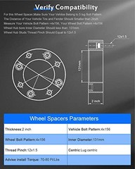 4 Lug Wheel Spacers 2 inch 4x156mm to 4x156mm 131mm 2pcs 4×156 wheel spacers