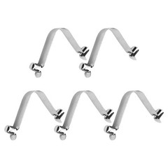 5pcs Pool Brush V-Shaped Clip, Stainless Steel Pool Pole Clips, 8mm Double-Pin