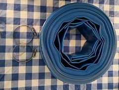 VEVOR 2&Prime; x 50ft. Weatherproof Discharge Hose – Blue – With 2 Clamps