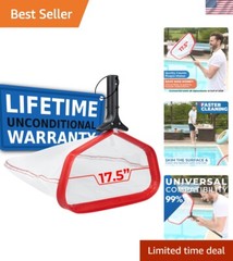 Pool Skimmer Net, Fine Mesh for Silt, Unlimited Free Replacement by ProTuff -…