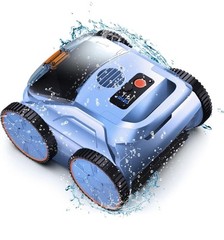ZYERCH 2025 Upgrade Pool Vacuum Robotic Cleaner Wall Climbing Pool – Dark Blue