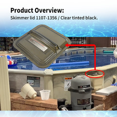 1107-1356 Deluxe Skimmer Lid Fits Doughboy Clear for Skim-Line Deluxe