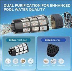 PoolMr Cordless Handheld Pool Vacuum Rechargeable Cleaner 18.5 GPM 60Min