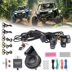 UTV Turn Signal Kit with Horn, ATV UTV Street Legal Kit, Pre-Wired, Plug and