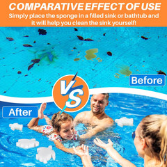 RAINFLOW 16PCS Pool Oil Absorbing Sponge – Pool Sponges That Soak up Oil Hot Tub