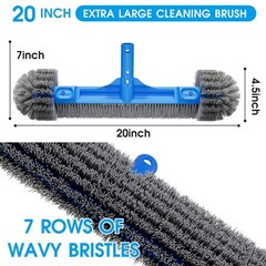 Pool Brush for Cleaning Pool Walls, 20 » Light Duty Pool Brush Head Detachabl…