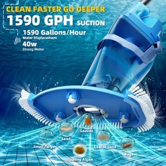 Powerful Cordless Pool Vacuum – Handheld Suction for Inground Pools, Easy Clean