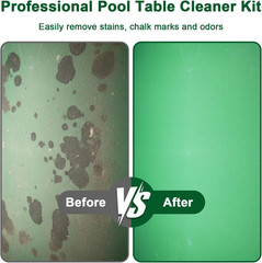 8 Pcs Pool Table Cleaning Kit Powerful Cleaner Quickly Breaks down Chalk Stains